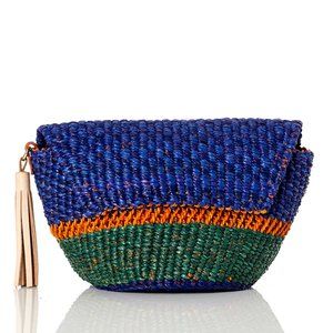 A.A.K.S Ambi Raffia Woven Clutch